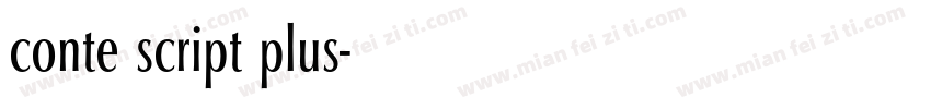 conte script plus字体转换